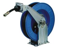 Devanadora de manguera Gespasa 9.20.20 para rebobinado automático, para manguera de 3/4 de pulgada de diámetro y 20 metros de largo.